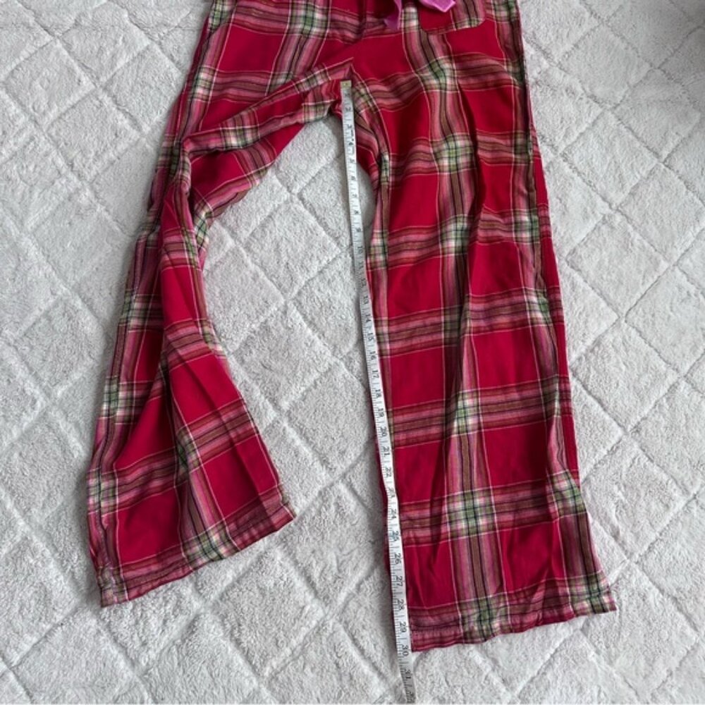 Victoria's Secret PINK | Red and Green Plaid Christmas Pajama Pants | Size Small - Picture 8 of 9